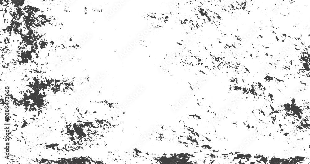 Fototapeta premium Monochrome Grunge Dust Texture with Random Dust Particles, Organic Grain Pattern, Distressed Vintage Overlay, High Quality Vector Illustration.