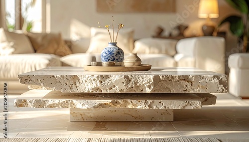 Elegant tiered wooden serving tray with assorted pastries.
