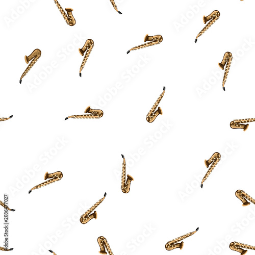 Bild auf Leinwand pattern alto saxophone cartoon