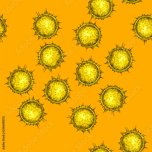 Принти на полотні pattern sunset sun hand drawn