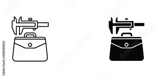 Hand Drawn Line Art of Handbags with Keys and Locks Illustration Vector