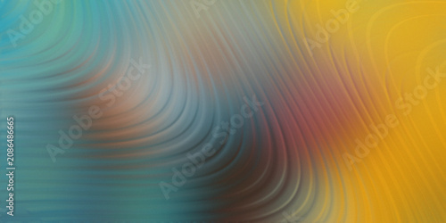 Foto Abstract background with soft flowing waves in colorful yellow blue and orange gradients showing smooth curves for modern art