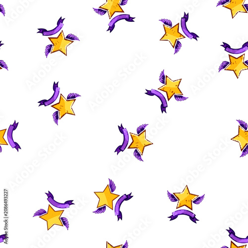 Slika na platnu pattern distinction star badge cartoon