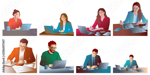 Cuadro en lienzo Business Accountant Illustration