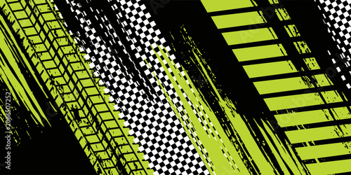 Schilderij op canvas Abstract dynamic racing background for motorsport, vehicle wraps, sports jersey t-shirts, banners and posters