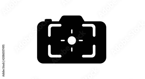 Obraz na płótnie Camera viewfinder icon represents the precision of professional photography and digital imagery