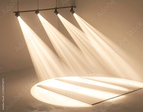 Four Stage Lights Shine Down Brightly.