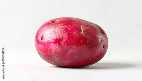 Ripe Red Prickly Pear Fruit Resting on White Studio Surface