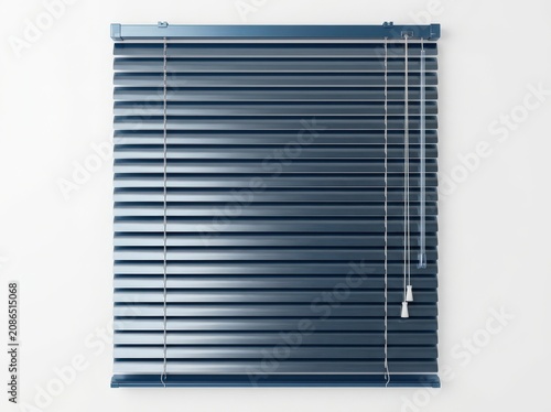 Venetian blinds, blue window blinds, horizontal slats, interior design elements