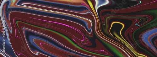 Abstract liquid paint marble texture with vibrant swirls of dark red purple and yellow colors