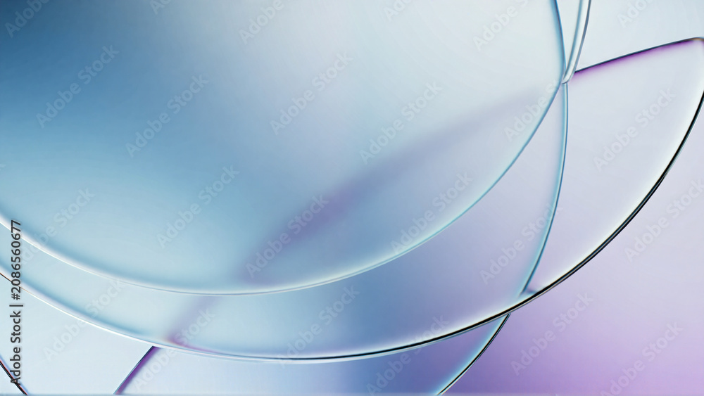 Abstract background with overlapping transparent glass circles
