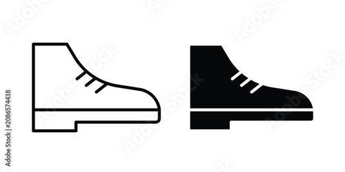 Картината върху платно brisk boots icon outline elements set