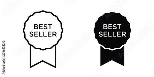 Fotografía Best seller icon outline elements set