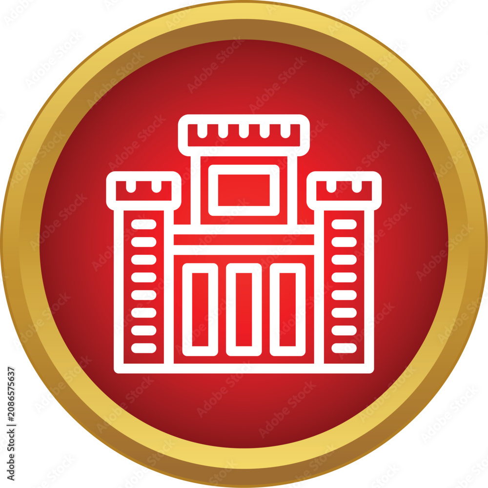 Obraz premium Castle icon representing strength, security, and medieval architecture