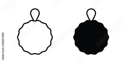 Foto Shower sponge ball icon outline elements set
