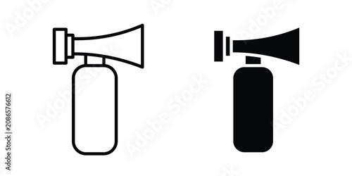 Konstfotografi Air horn icon outline elements set