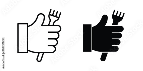 Obraz na plátně Good food icon kit for branding