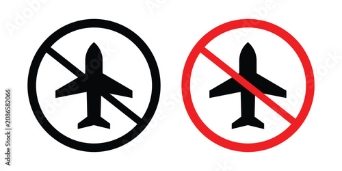 Obraz na plátně No fly drones sign kit for branding