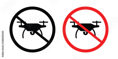 Fotografie No fly drones sign kit for branding