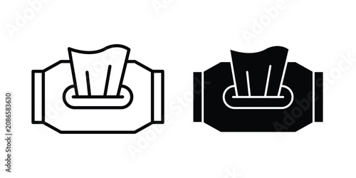 Obraz na plátne wet tissue wipes icon kit for branding