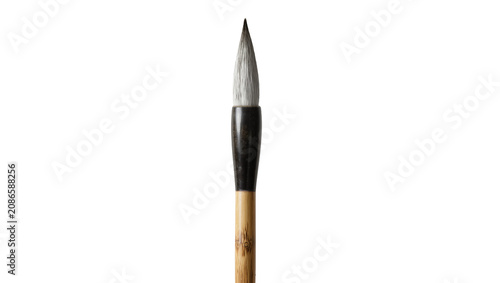 Fotografía Chinese calligraphy brush with bamboo handle and dark ferrule