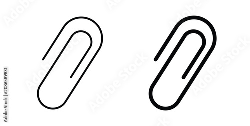 Clip icon line art pictograms pack. EPS10