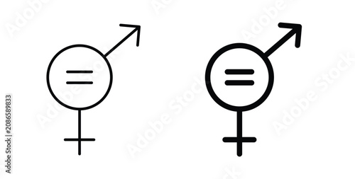 Foto Equality icon line art pictograms pack. EPS10