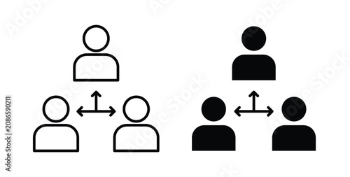 Foto Mediator icon line art pictograms pack. EPS10