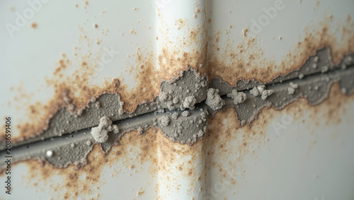 Bathroom Vent Mold Problem. Moisture Damage Scene. Indoor Air Issue.