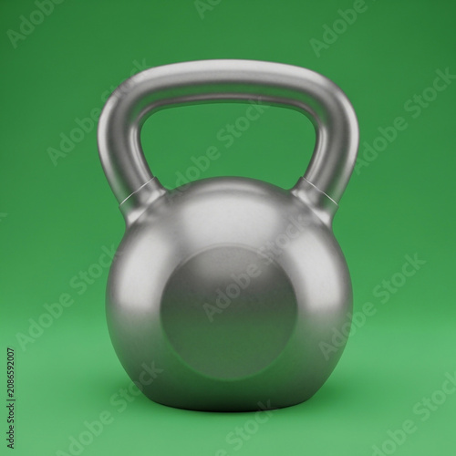 Silver Kettlebell for Fitness and Strength Training