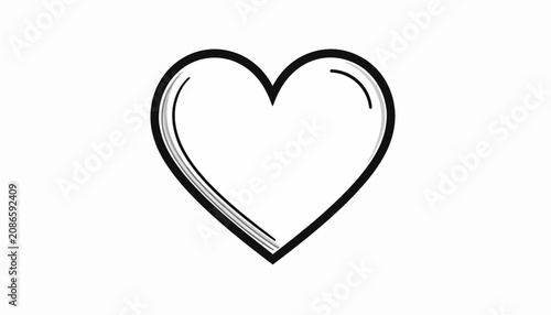 Vászonkép Heart Shape Symbol Love Icon.