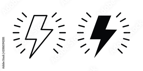 Foto Conflict icon line art symbols collection