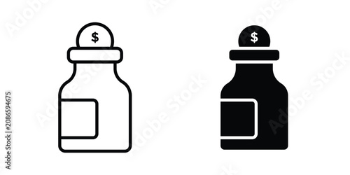 Slika na platnu tip jar icon line art symbols collection