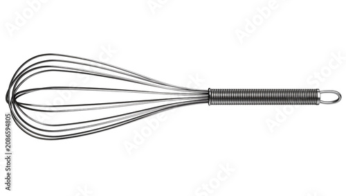 Metal balloon whisk with coiled handle