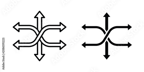 Bild auf Leinwand Versatile icon line art symbols collection