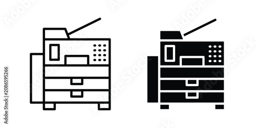 Canvastavla Copier icon line art symbols collection