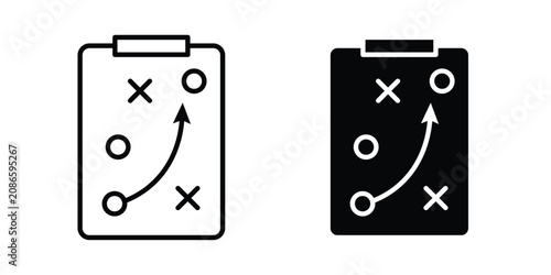 Foto Tactical icon line art symbols collection