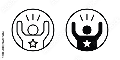 Bild auf Leinwand Confident icon line art symbols collection