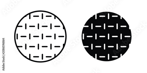 Vászonkép Anti skid feet icon line art symbols collection