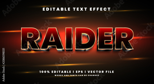 Bilde på lerret Editable raider 3d text effects