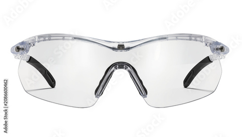 Canvas Print Clear protective safety glasses with black temples