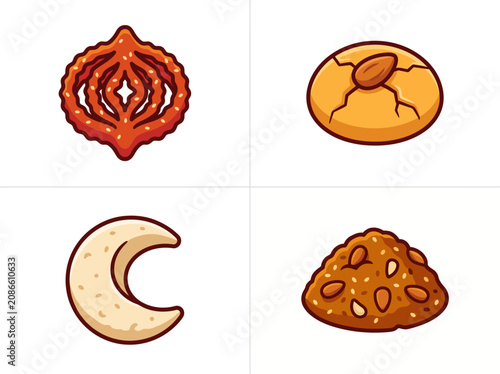 Foto Selection of traditional moroccan pastries and festive sweets