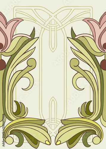 Obraz na płótnie Art Nouveau, Art Deco style