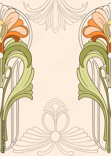 Cuadro en lienzo Art Nouveau, Art Deco style