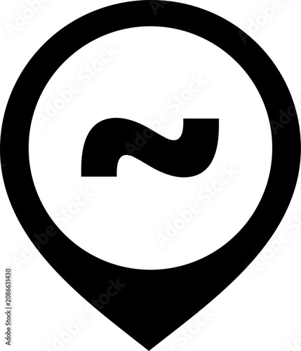 Konstfotografi Tilde map pin icon approximately wave notation punctuation keyboard character te
