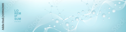 Photos Molecular structure DNA, atom, neurons