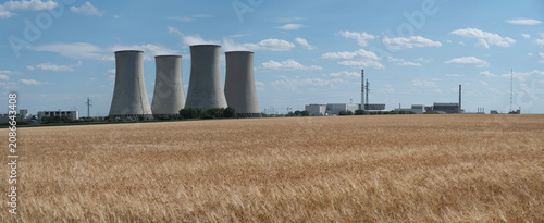 Cooling towers of nuclear power plant Jaslovske Bohunice , Slovakia.