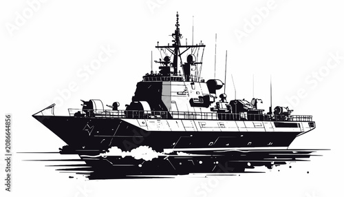 Photos Modern naval warship vessel boat.