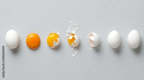 easter business, corporate, business strategy, growth, leadership concept, Scalability Concept: Egg Splitting into Multiple Smaller Eggs on Minimal Clean Background with Copy Space
