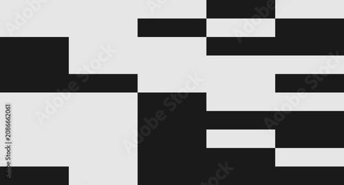 Fotografija A minimalist abstract design of alternating black and white rectangles forming a bold geometric composition